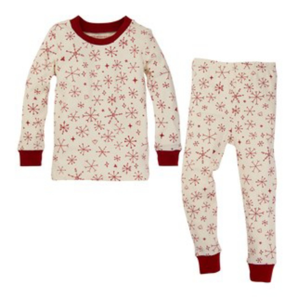 Burt's Bees Kids Snowflakes Pajama Size M 8/10